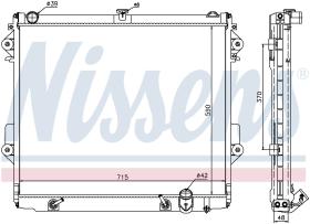 Nissens 646827 - RADIADOR LEXUS LX III(J200)(07-)570