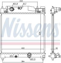 Nissens 646915 - RADIADOR TOYOTA IQ(KGJ10.NGJ10.NUJ1