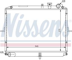 Nissens 66611 - RADIADOR KIA PREGIO(97-)2.5 D