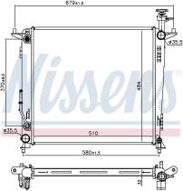Nissens 666223 - RADIA KIA SORENTO III (UM) 2.0/2.2CRD AUT. (15-)