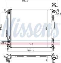 Nissens 666223 - RADIADOR KIA SORENTO III(UM)(14-)2.