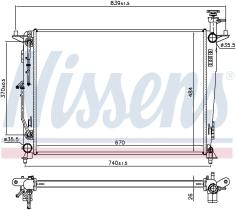 Nissens 666224 - RADIADOR KIA SORENTO III(UM)(14-)2.