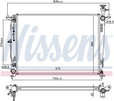 Nissens 666224 - RADIADOR KIA SORENTO III(UM)(14-)2.