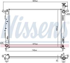 Nissens 666225 - RADIADOR KIA SORENTO III(UM)(14-)2.