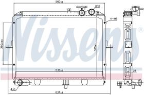 Nissens 66645 - RADIADOR KIA PREGIO(97-)2.7 D