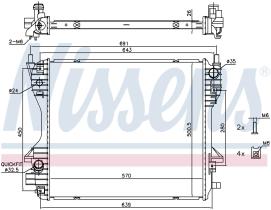 Nissens 66706 - RADIA JAGUAR S TYPE 2.7D (5/05->) XF 2.7D (08>) AUT.