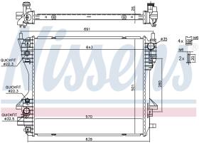 Nissens 66709 - RADIADOR JAGUAR XJ(X351)(09-)2.0 TU