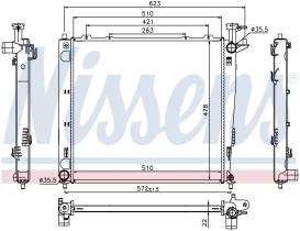 Nissens 66782 - RADIA KIA SORENTO II 2.0/2.2 CRDI (11/09>) MAN.