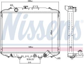Nissens 67034 - RADIA HYUNDAI H100 2.5D (93>) MITSUBISHI L300 2.5D (86>)