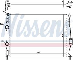 Nissens 67368 - RADIA NISSAN QASHQAI 1.6/2.0I (2/07>)