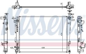 Nissens 67466 - RADIADOR HYUNDAI IX35(LM)(09-)2.0 G