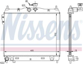 Nissens 67495 - RADIA HYUNDAI GETZ 1.1/1.3/1.6 16V +/-AC (8-02>)