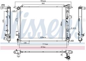 Nissens 675045 - RADIADOR HYUNDAI GENESIS(BH)(08-)3.