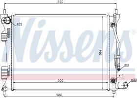 Nissens 67553 - RADIADOR HYUNDAI VELOSTER(FS)(11-)1