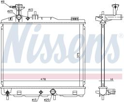 Nissens 68187 - RADIADOR MITSUBISHI SPACE STAR(A0_A