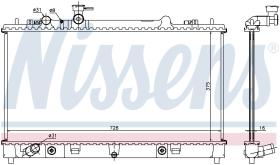 Nissens 68508 - RADIADOR MAZDA 6(GH)(07-)2.0 I 16V