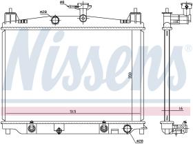 Nissens 68538 - RADIADOR MAZDA 2 II(DE)(07-)1.5 I 1