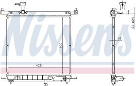 Nissens 68770 - RADIA NISSAN MICRA K13 1.2I 12V (3/10>)