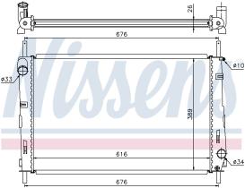 Nissens 69250 - RADIADOR FORD MONDEO III(GE)(00-)2.