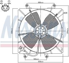 Nissens 85000 - VENTILADOR TOYOTA CARINA E(T19#)(92