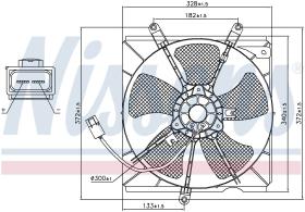 Nissens 85012 - VENTILADOR TOYOTA AVENSIS(T22#)(97-