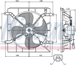 Nissens 85046 - VENTILADOR HONDA CR-V(RD)(95-)2.0 I