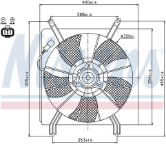 Nissens 85048 - VENTILADOR HONDA CR-V(RD)(02-)2.0 I