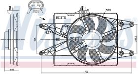 Nissens 85133 - VENTILADOR FIAT DOBLO(119.223)(01-)