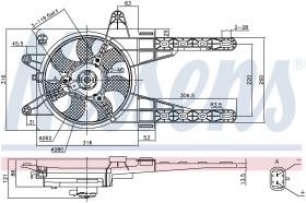 Nissens 85141 - VENTILADOR FIAT PUNTO I(176)(93-)85