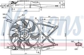 Nissens 85154 - VENTILADOR OPEL ZAFIRA A(99-)1.6 GA