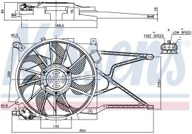 Nissens 85188 - VENTILADOR OPEL ZAFIRA A(99-)1.7 TD