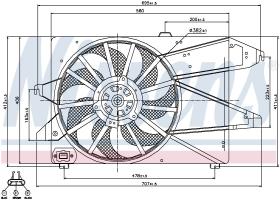 Nissens 85191 - VENTILADOR FORD MONDEO II(GD)(96-)1