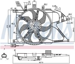 Nissens 85196 - VENTILADOR OPEL COMBO(00-)1.6 I