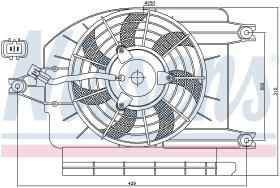 Nissens 85273 - VENTILADOR KIA RIO I(DC)(00-)1.5 I