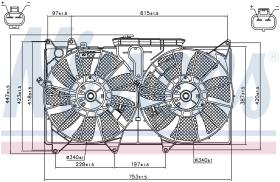 Nissens 85487 - VENTILADOR LEXUS IS I(GXE10.JCE10)(