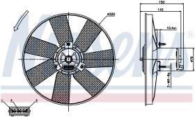 Nissens 85538 - VENTILADOR VOLKSWAGEN PASSAT B3(3A.