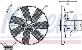 Nissens 85538 - VENTILADOR VOLKSWAGEN PASSAT B3(3A.