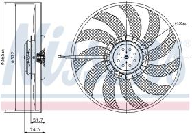 Nissens 85638 - VENTI AUDI A4 III  IZDO. (400 Ø)