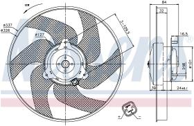 Nissens 85666 - VENTILADOR CITROEN ZX(N2)(91-)2.0 I