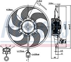 Nissens 85703 - VENTILADOR OPEL ZAFIRA A(99-)1.7 TD