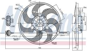 Nissens 85775 - VENTILADOR OPEL VECTRA B(95-)2.2 TD