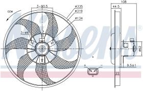 Nissens 85781 - VENTILADOR OPEL CORSA C(00-)1.2 I 1