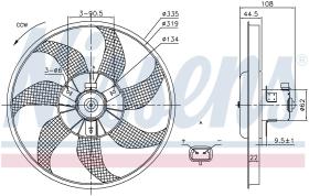 Nissens 85781 - VENTILADOR OPEL CORSA C(00-)1.2 I 1