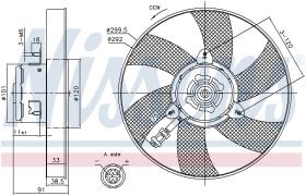 Nissens 85799 - VENTILADOR VOLKSWAGEN CADDY II(9K.9