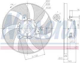 Nissens 85800 - VENTILADOR VOLKSWAGEN CADDY II(9K.9