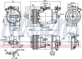 Nissens 890015 - COMPR NISSAN QASHQAI/X-TRAIL (07>) RENAULT MEGANE II (02>)