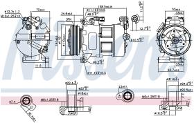 Nissens 890062 - COMPR VOLVO XC60/V70/S80 (POLEA 3 CANALES)