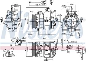 Nissens 890117 - COMPRESOR JAGUAR XJ(X350.X358)(03-)