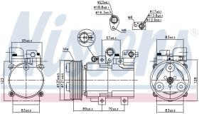 Nissens 890136 - COMPR HYUNDAI H100 2.5 TDI (04>)