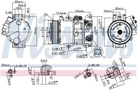 Nissens 890144 - COMPRESOR LEXUS ES V(XV40)(06-)240